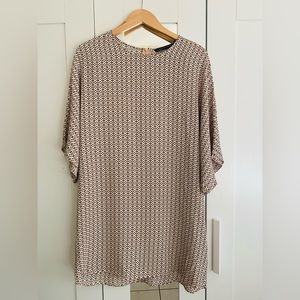 Zara shift dress leopard- like Print